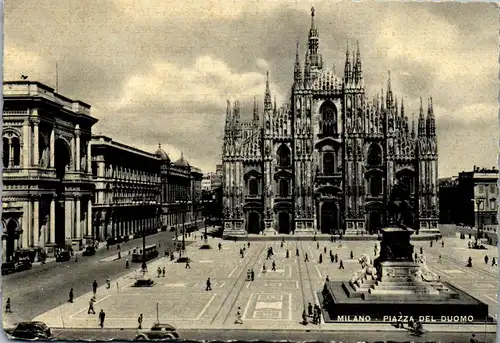 39448 - Italien - Milano , Mailand , Piazza del Duomo - nicht gelaufen