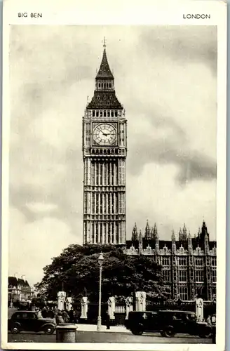 39507 - Großbritannien - London , Big Ben , Auto , Car - gelaufen 1948