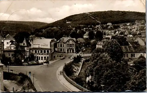 42050 - Deutschland - Hofheim i. Taunus , Blick vom Bahnhof , l. beschädigt , Coca Cola Reklame - gelaufen