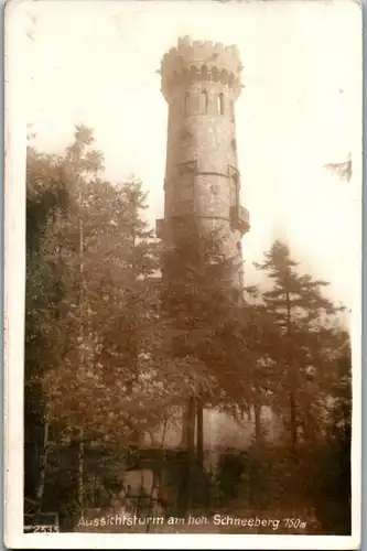 43557 - Tschechien - D??ínský Sn?ník , Aussichtsturm am hohen Schneeberg - gelaufen