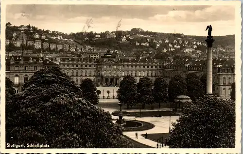 43786 - Deutschland - Stuttgart , Schloßplatz , Hotel u. Gaststätte Ketterer , Georg Fenk - gelaufen 1938