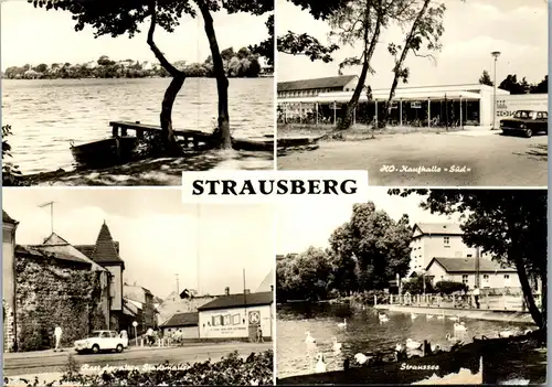 43904 - Deutschland - Strausberg , Straussee , Kaufhalle , Stadtmauer , Mehrbildkarte - nicht gelaufen