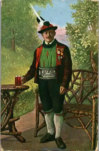 44512 - Italien - Meraner , Tracht - gelaufen 1911