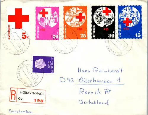 44666 - Niederlande - Brief , Gravenhage - Oberhausen , Einschreiben R - gelaufen 1972