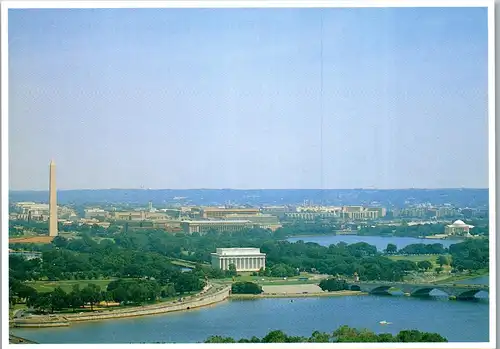 44925 - USA - Washington D. C. , Monument , Lincoln Memorial , Jefferson Memorial , Potomac River - nicht gelaufen