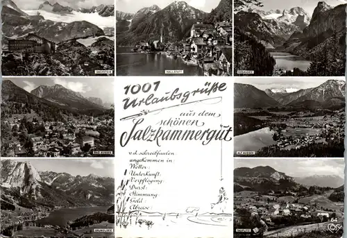 45242 - Steiermark - Dachstein , Bad Aussee , Grundlsee , Tauplitz , Mehrbildkarte - gelaufen 1976