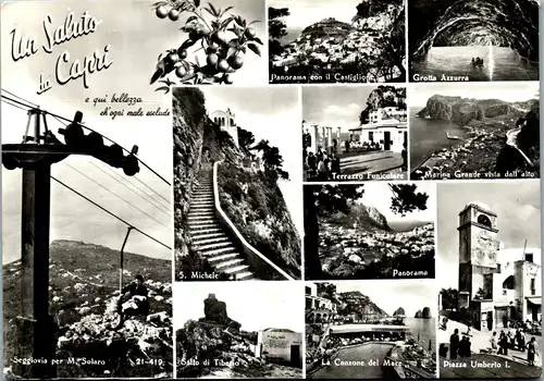 45363 - Italien - Capri , Mehrbildkarte - gelaufen 1961