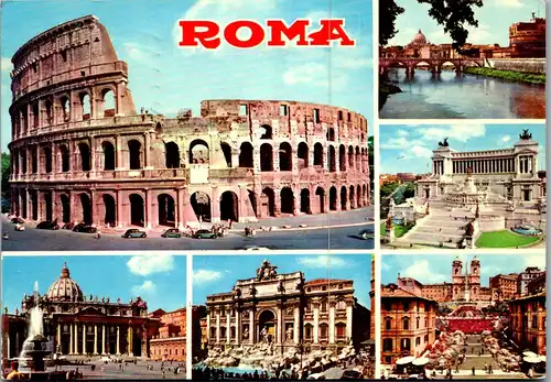 45553 - Italien - Rom , Mehrbildkarte - gelaufen 1971