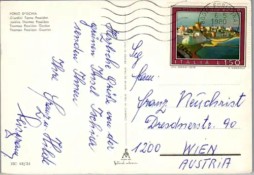 45606 - Italien - Ischia , Forio D'Ischia , Giardini Terme Poseidon - gelaufen 1980