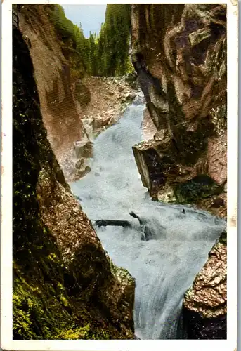 45691 - Deutschland - Oberstdorf , Breitachklamm , Blick zum Wasserfall , Bayerisches Allgäu - gelaufen 1926