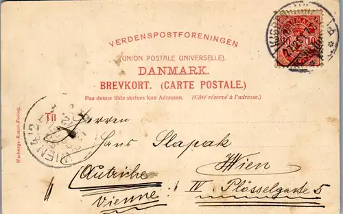 45710 - Dänemark - Kopenhagen , Kjobenhavn , Frau Vagtparaden Musiken - gelaufen 1904