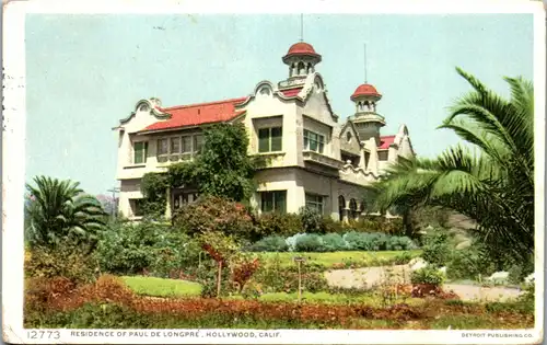 46169 - USA - Hollywood , Residence of Paul de Longpre , California - gelaufen 1913