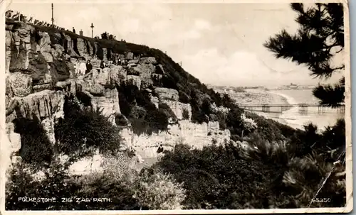 46196 - Großbritannien - Folkestone , Zig Zag Path - gelaufen 1946