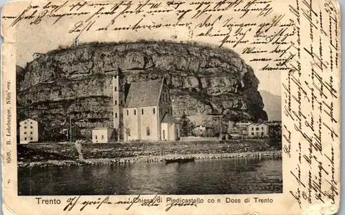 46421 - Italien - Trento , Chiesa di Piedicastello co n Doss di Trento , l. beschädigt - gelaufen