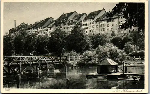 46481 - Schweiz - Wil , Am Schwanenteich - nicht gelaufen 1927