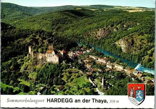 48115 - Niederösterreich - Hardegg a. d. Thaya , Panorama - gelaufen 1979