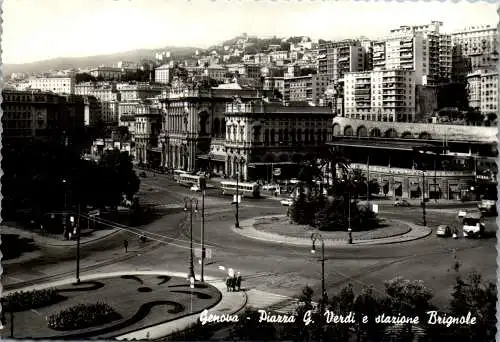 48368 - Italien - Genova , Genua , Piazza G. Verdi e stazione Brignole - nicht gelaufen