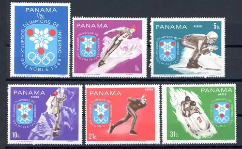 Panama 1046-1051 + Bl. 87-88 postfrisch Olympia 1968 Grenoble #1H468