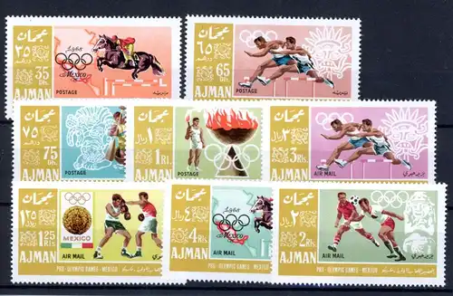 Ajman 189-196A postfrisch Olympia 1968 Mexiko #1H437