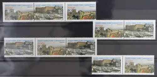 Türkisch-Zypern 757 und 758 postfrisch Zusammendrucke aus Klb. / CEPT #GG608