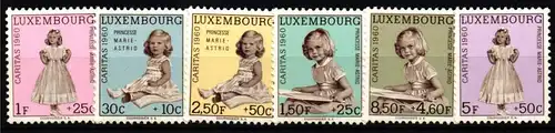 Luxemburg 631-636 postfrisch Caritas #HQ821