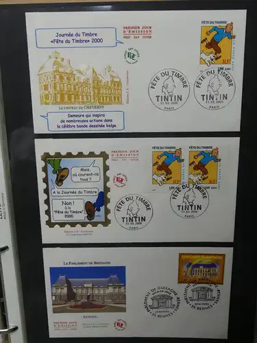 Frankreich FDCs ab 1999 besammelt über 200 Stück im Ringbinder #LY692