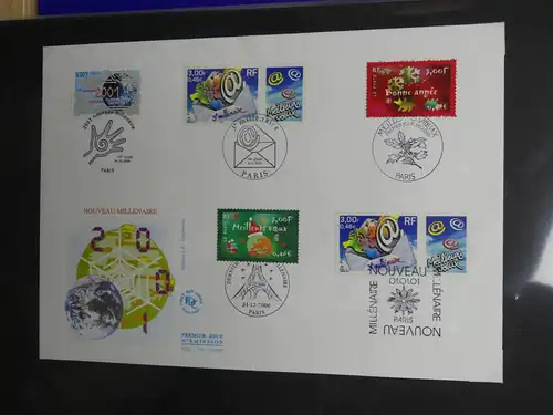 Frankreich FDCs ab 1999 besammelt über 200 Stück im Ringbinder #LY692