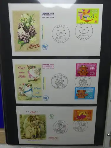 Frankreich FDCs ab 1999 besammelt über 200 Stück im Ringbinder #LY692