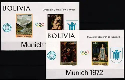 Bolivien Block 34 und 35 postfrisch Olympische Spiele #KC353