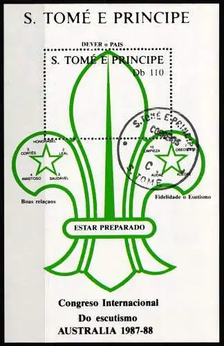 São Tomé und Príncipe Block 182 gestempelt #NO995