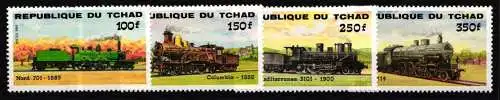 Tschad 1074-1077 postfrisch Lokomotive #KC965