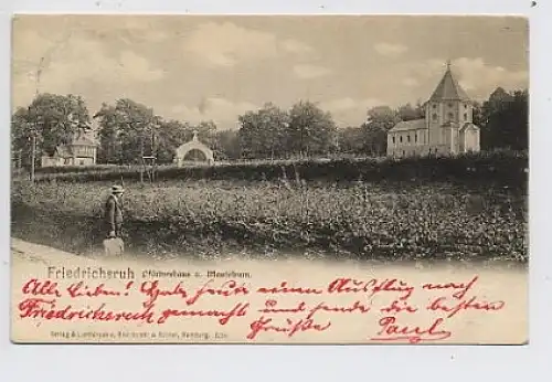 Ak Friedrichsruh Pförtnerhaus Mausoleum gl1900 51.157