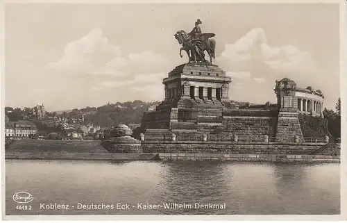 Koblenz/Rh. Das Deutsche Eck mit Wilhelm I. ngl 49.497