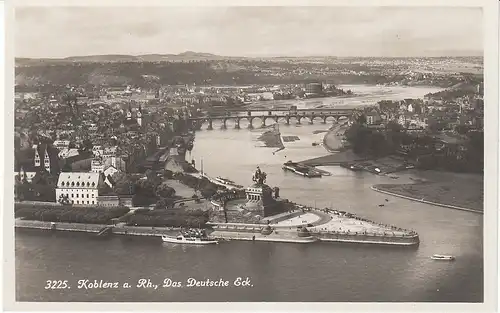 Koblenz/Rh. Das Deutsche Eck mit Wilhelm I. ngl 49.493