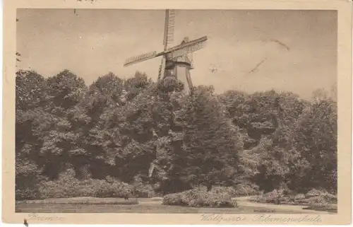 Bremen Wallpartie mit Windmühle gl1925 27.765