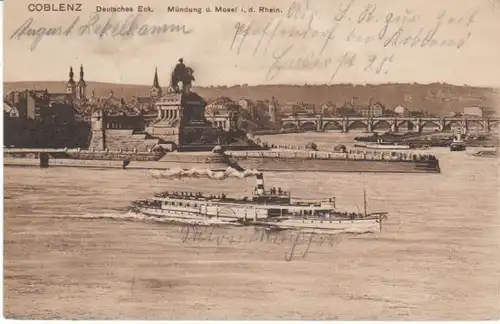 Coblenz Rhein Dampfer Kaiser Wilhelm I. gl1911 20.759