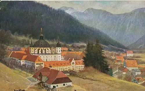 Kloster Ettal Künstler-AK Hans Klatt gl19? 120.021