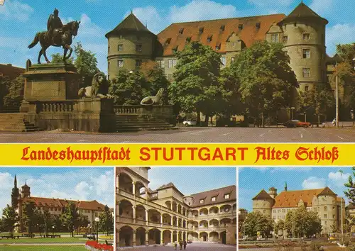 Stuttgart Altes Schloß 4 Ansichten gl1985 110.161