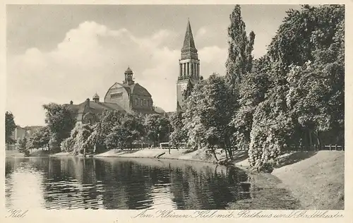 Kiel Rathaus und Stadttheater Kl. Kiel ngl 116.439