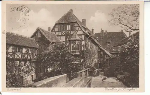 Eisenach Wartburg Burghof-Teilansicht gl1924 24.288