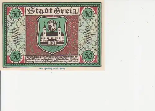 Greiz i.V. Notgeld 50 Pfennig 88.539