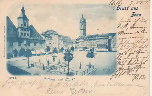 Jena Rathaus und Markt gl1901 89.014