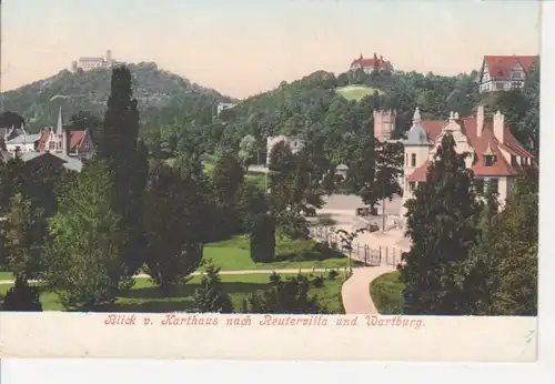 Eisenach Blick zur Reutervilla und Wartburg ngl 90.429