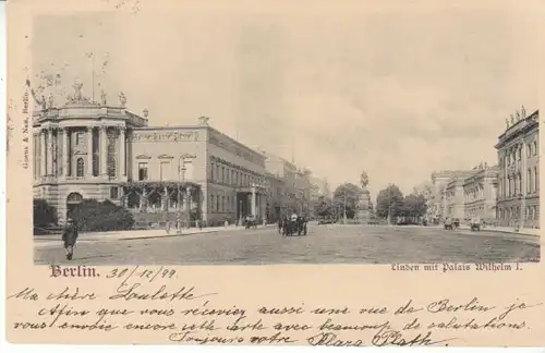 Berlin U.d.Linden Palais Wilhelm I. gl1899 B5230