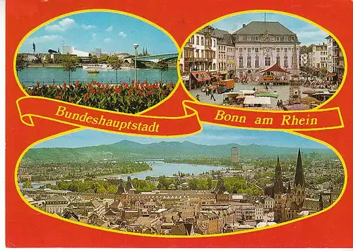 Bundeshauptstadt Bonn a.Rh. Mehrbildkarte gl1984 C0212