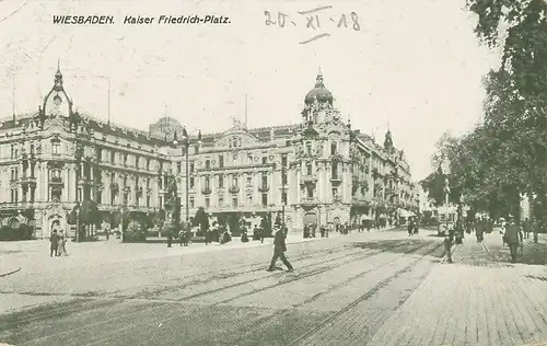 Wiesbaden Kaiser-Friedrich-Platz feldpgl1918 130.073