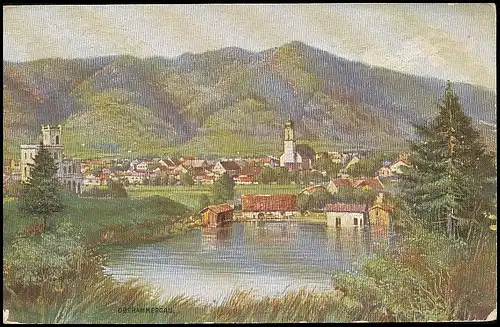 Oberammergau - Panoramablick von der Kreuzigungsgruppe ngl 137.921