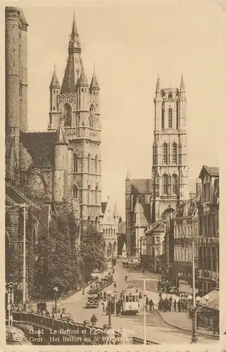 Gand - Le Beffroi et Église St. Bavon ngl 136.570