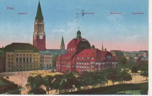 Kiel - Blick zum Rathaus und Stadttheater gl1920 215.209