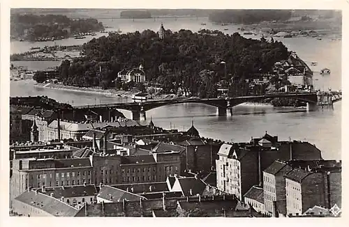 Budapest Panorama der St. Margaretheninsel ngl 143.139